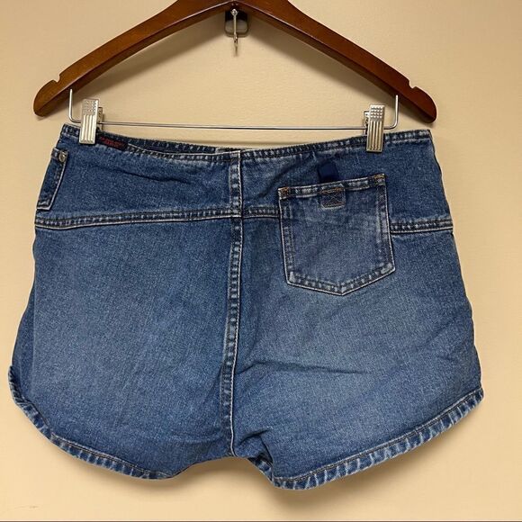 - US Polo Assoc vintage jean shorts tie front Y2K Size 11/12 - Picture 5 of 6